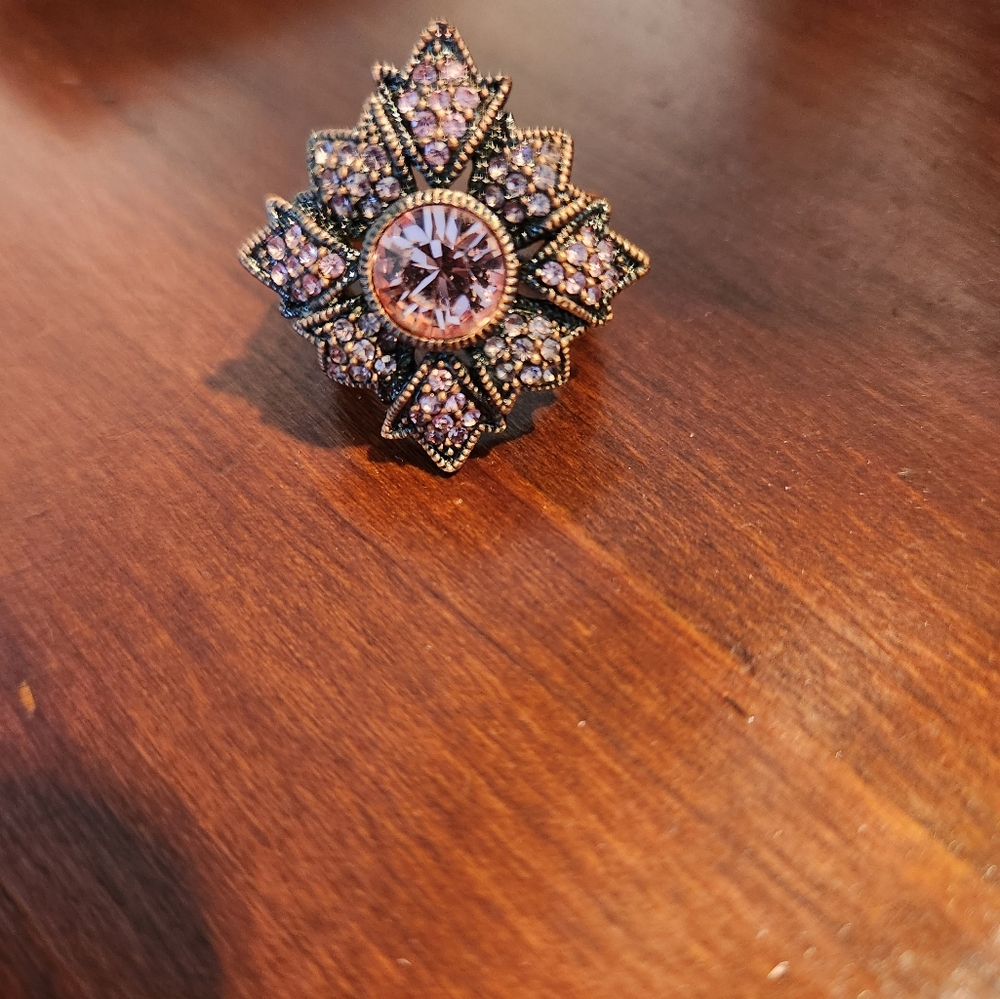 La Vintage Copper Starburst Ring